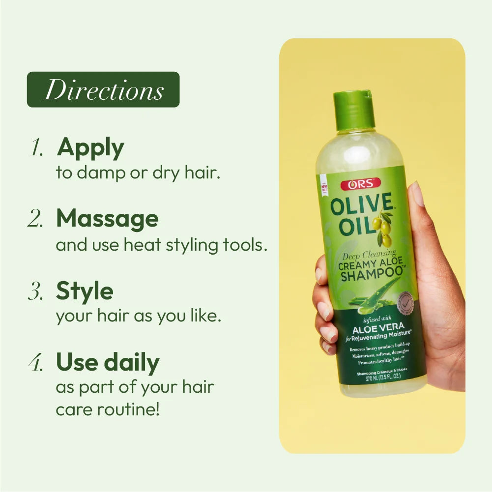 ORS Olive Oil Creamy Aloe Shampoo with Aloe Vera Bonus 16.25oz