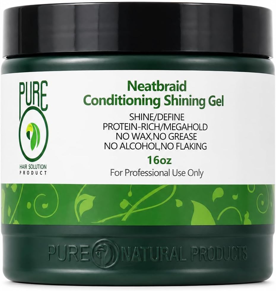 Pure O Neat Braid Gel Neat Braid Conditioning Shining Gel 64oz