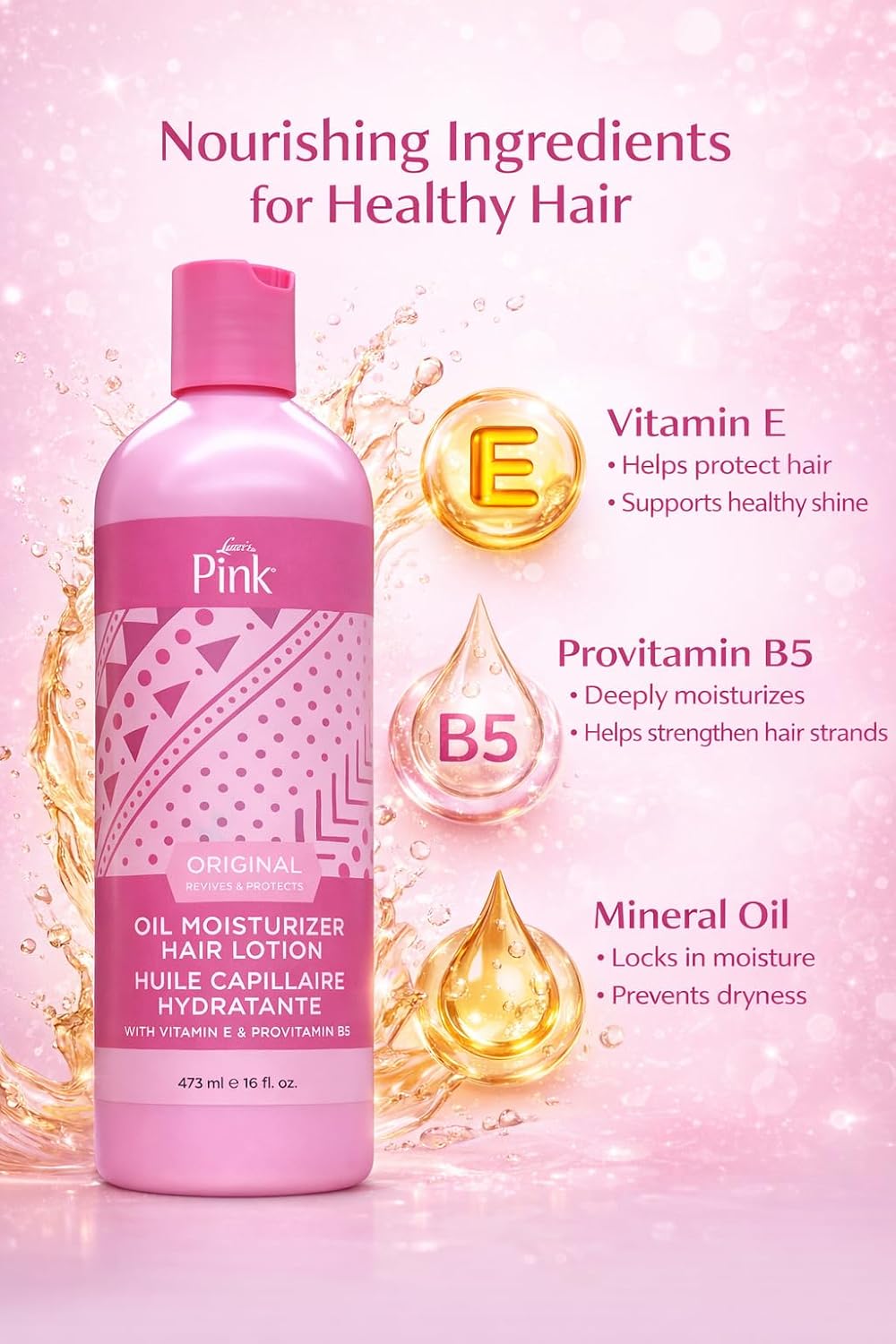 Luster's Pink Oil Moisturizer 16oz