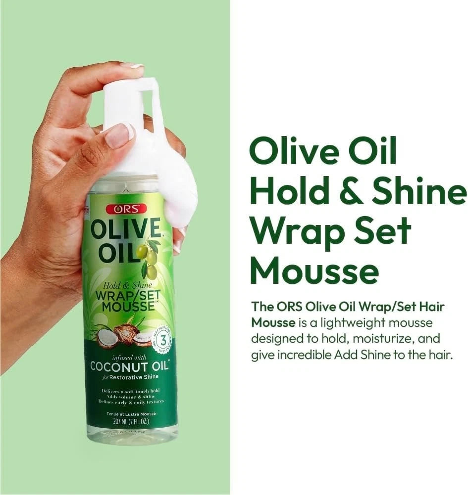 ORS Olive Oil Wrap Set Mousse with Coconut 7oz (New Packaging)