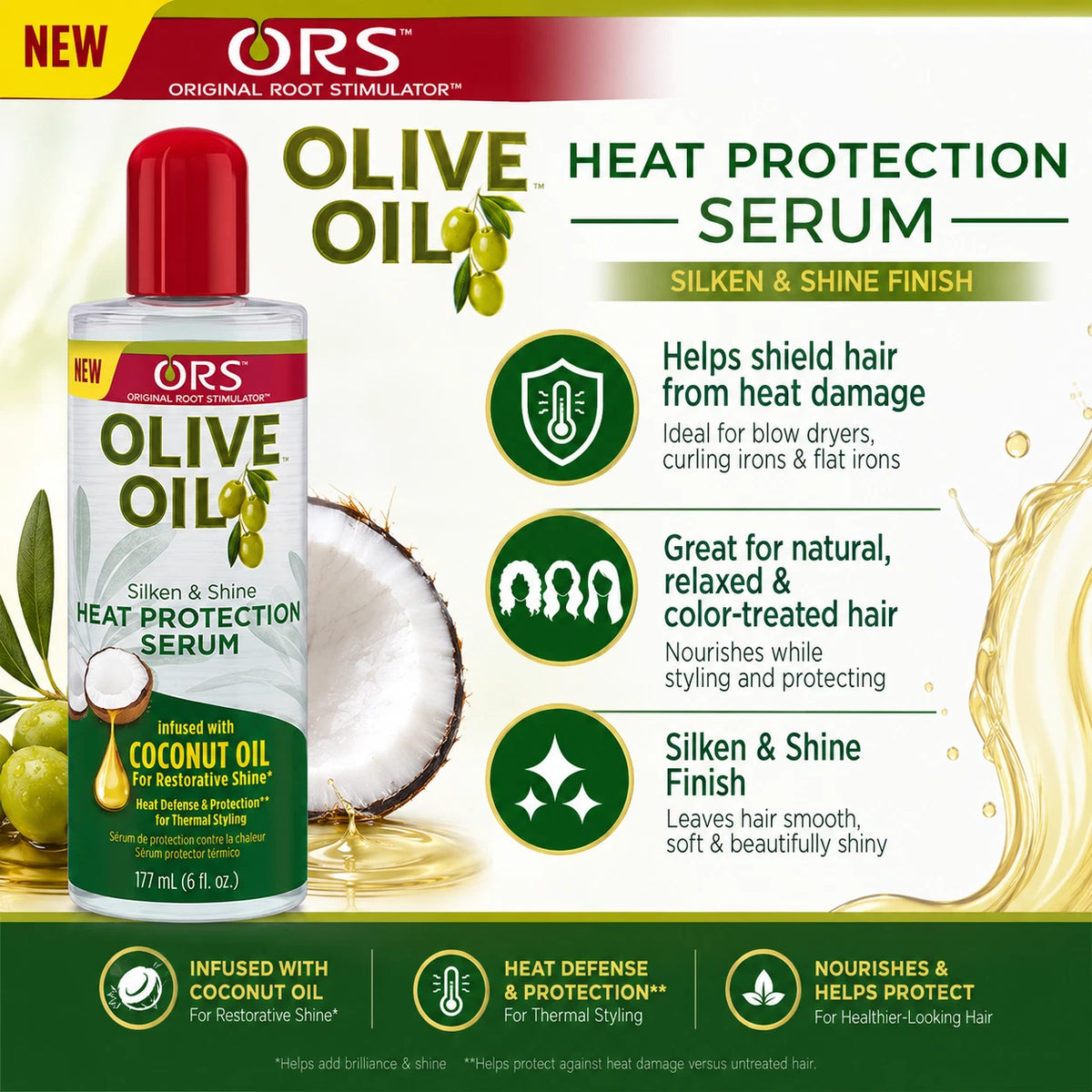 ORS Heat Protector Serum 6oz