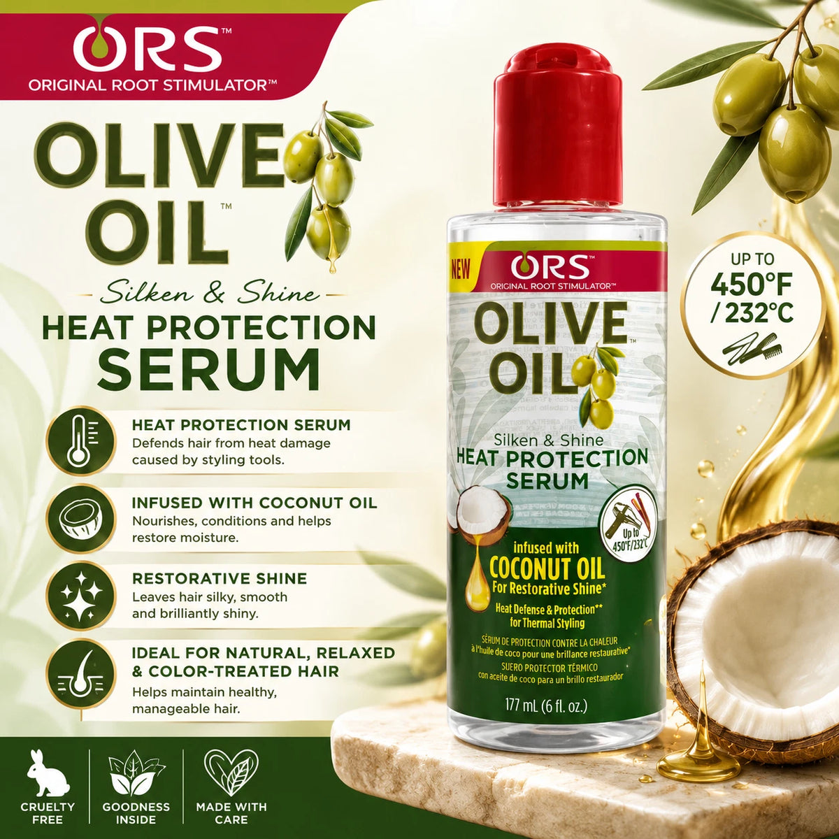 ORS Heat Protector Serum 6oz