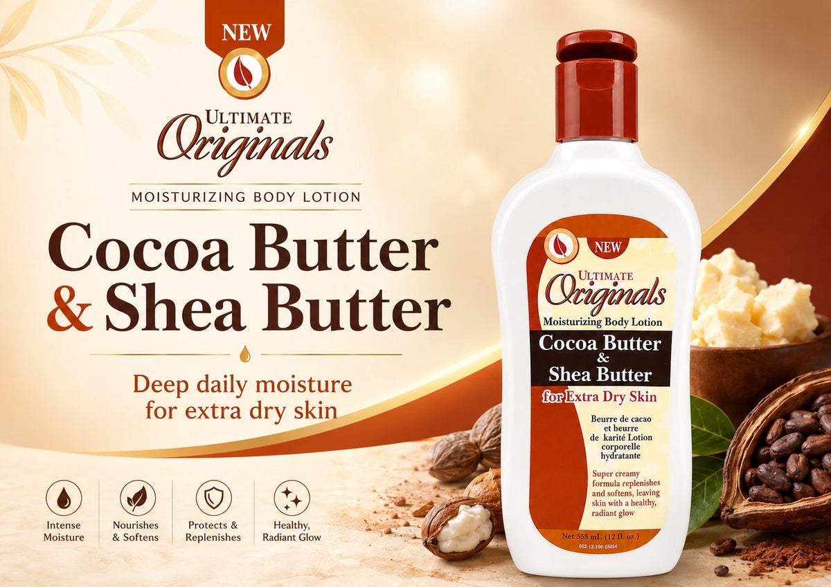 Africa's Best Ultimate Originals Cocoa Butter & Shea Butter Moisturizing Body Lotion 12oz