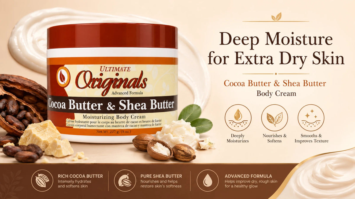 Africa's Best Ultimate Originals Cocoa Butter & Shea Butter Moisturizing Body Cream 8oz