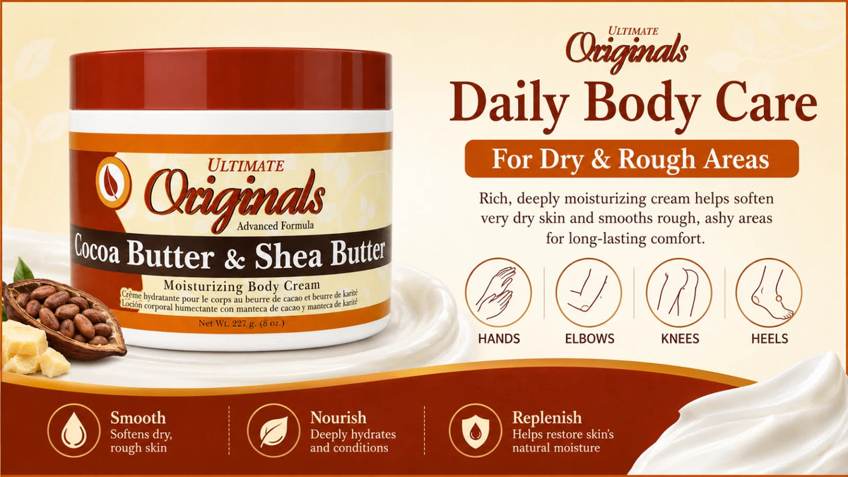 Africa's Best Ultimate Originals Cocoa Butter & Shea Butter Moisturizing Body Cream 8oz