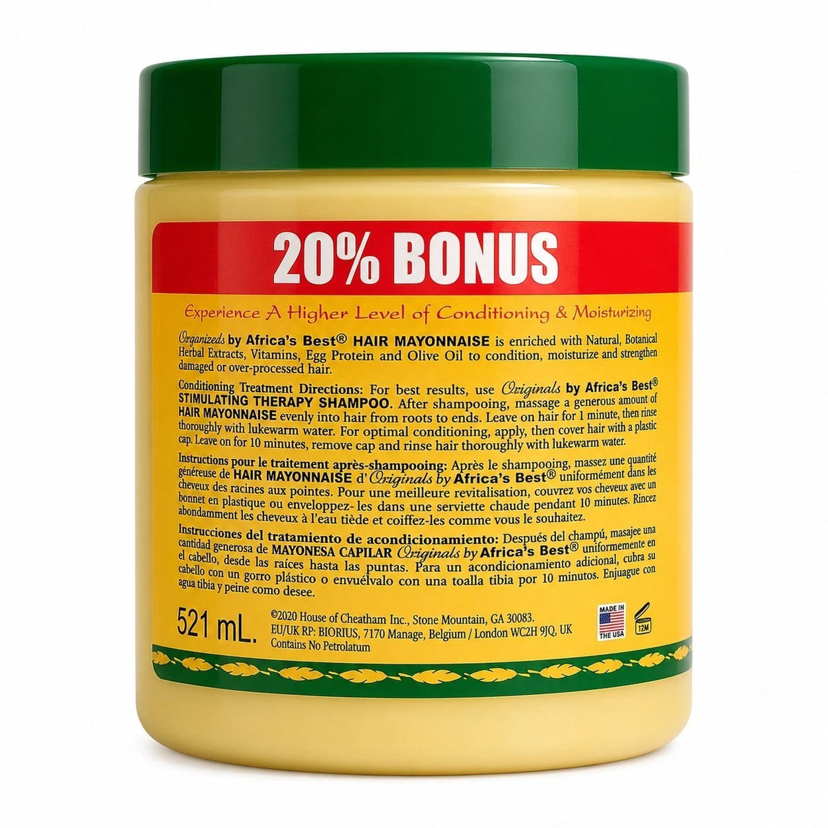 Africa's Best Hair Mayonnaise 15oz (Old Packaging)