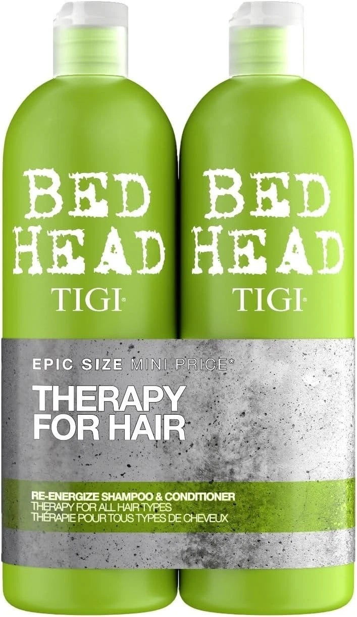 TIGI Bed Head Re-Energise Shampoo & Conditioner Set - Green 750ml (Pack of 2)
