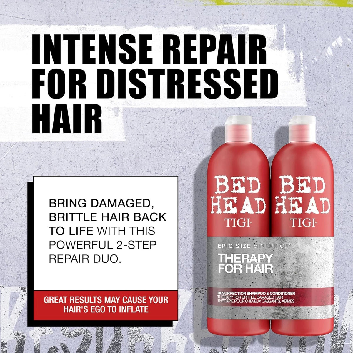 TIGI Bed Head Resurrection Shampoo & Conditioner Set - Red 750ml (Pack of 2)