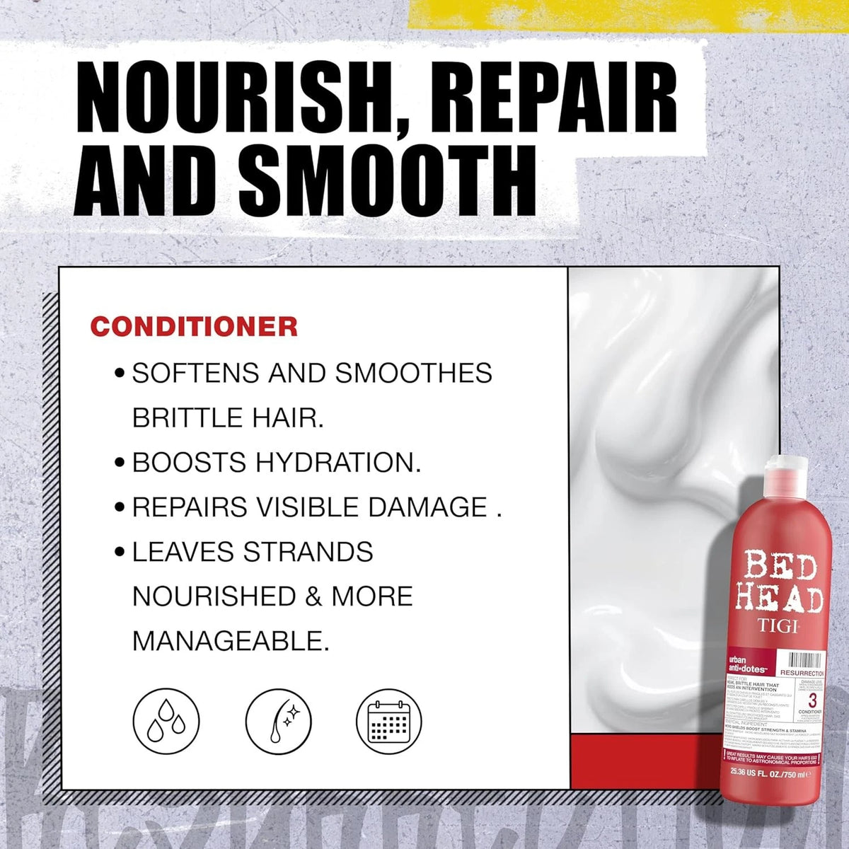 TIGI Bed Head Resurrection Shampoo & Conditioner Set - Red 750ml (Pack of 2)