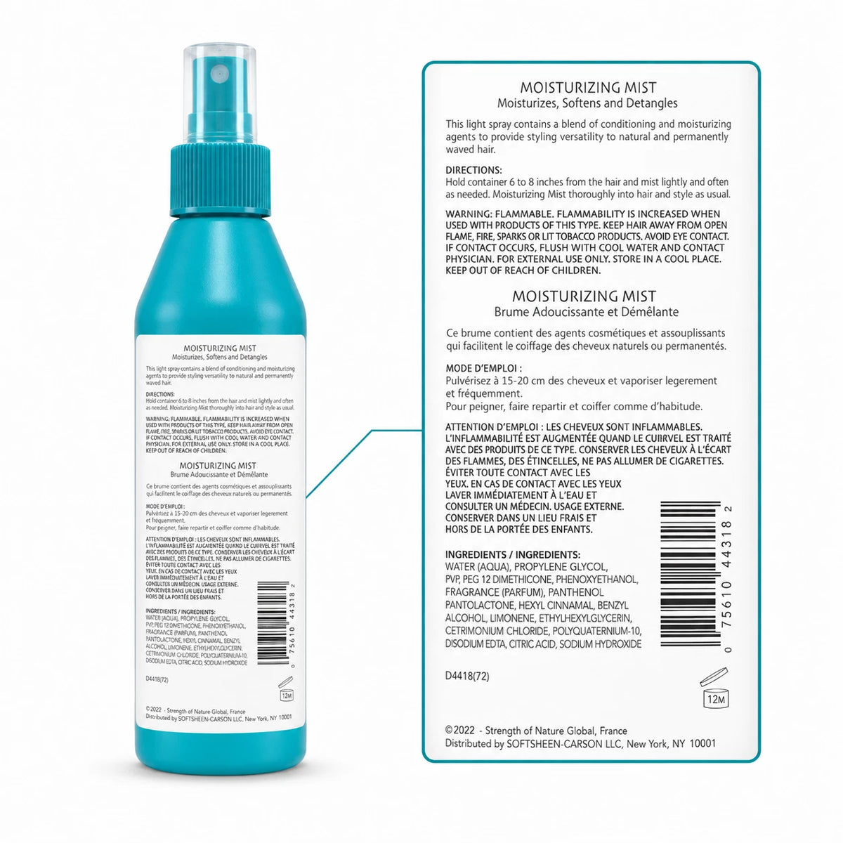 Wave Nouveau Moisturizing Finishing Mist 250ml - Curl & Wave Hair Finishing Spray