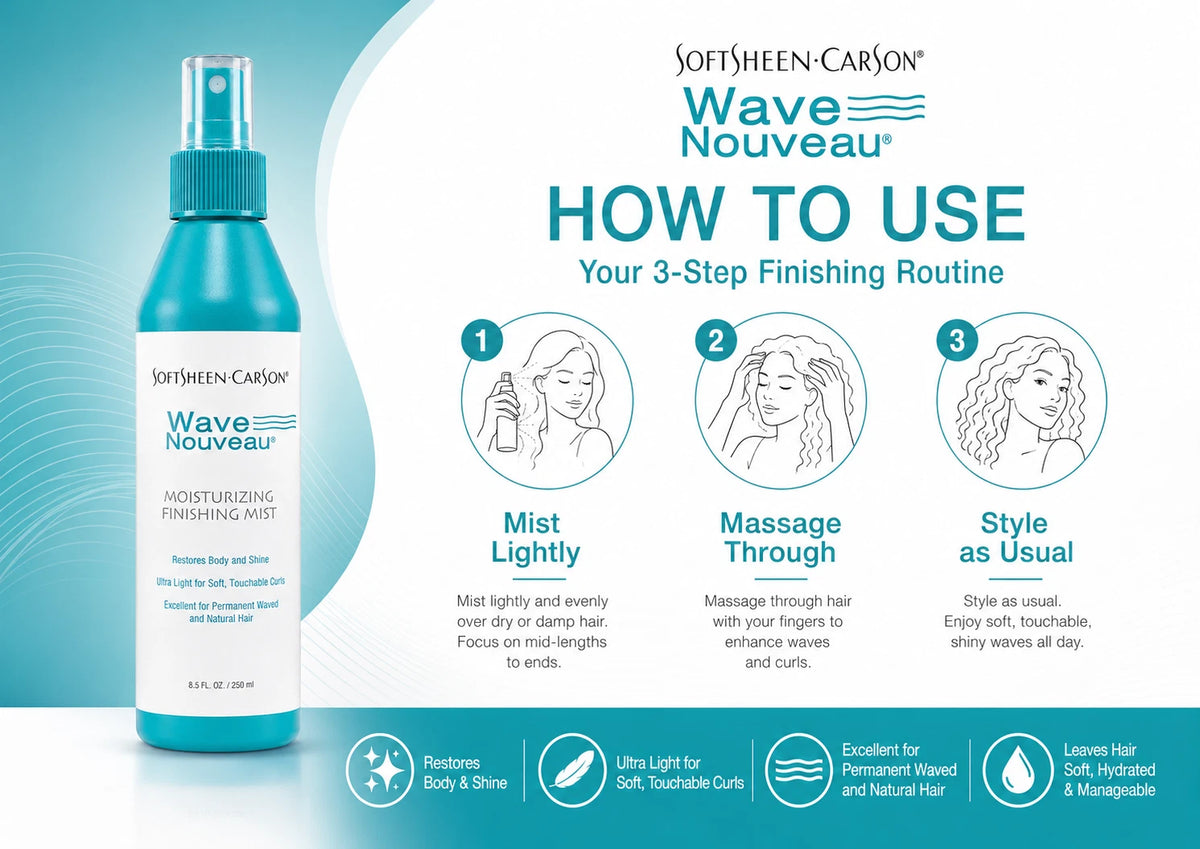 Wave Nouveau Moisturizing Finishing Mist 250ml - Curl & Wave Hair Finishing Spray
