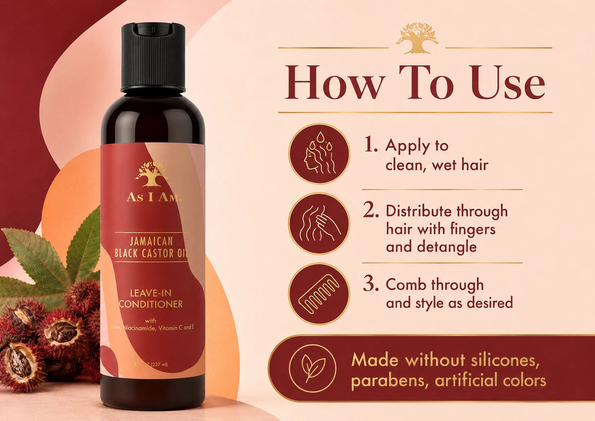 As I Am Jamaican Black Castor Oil Leave-In Conditioner 8oz