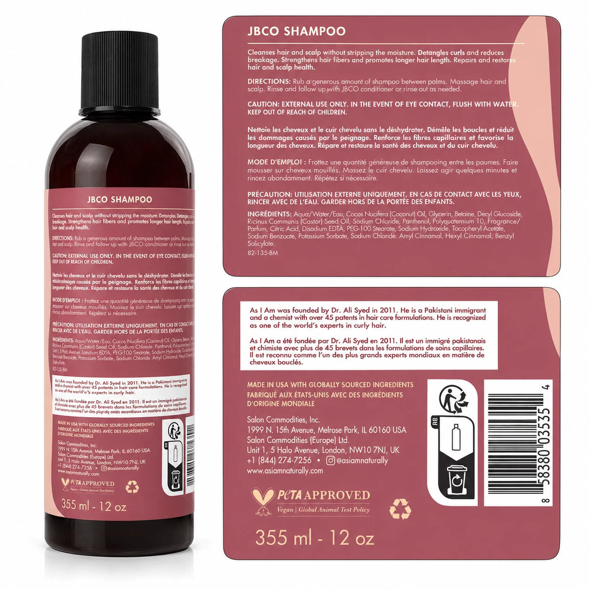 As I Am Jamaican Black Castor Oil Shampoo 12oz