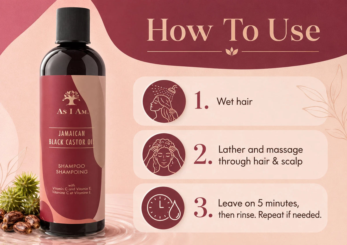As I Am Jamaican Black Castor Oil Shampoo 12oz