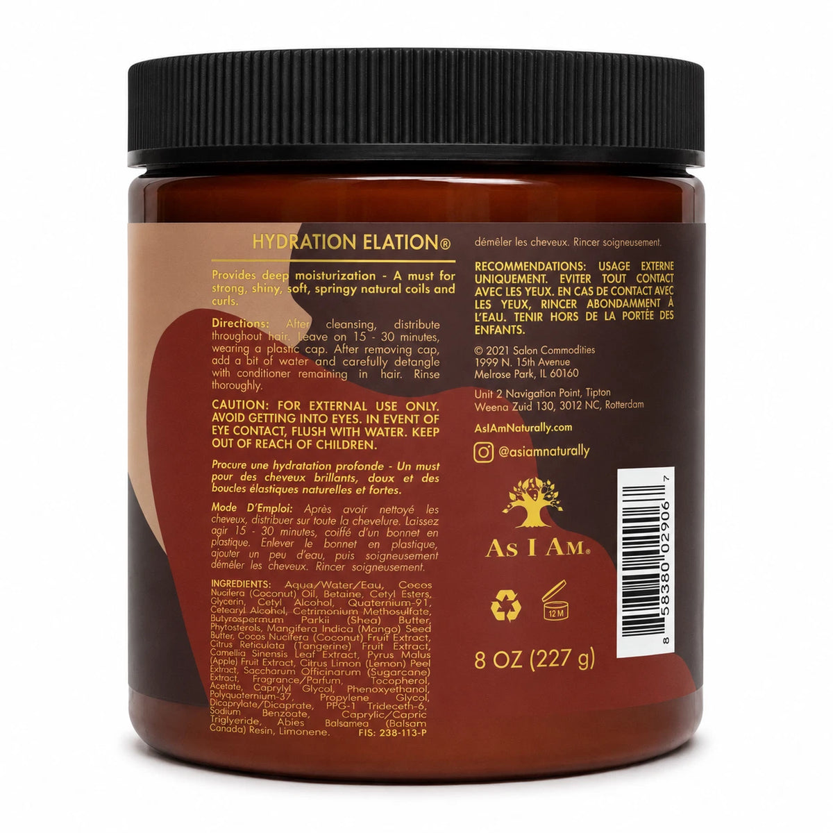 As I Am Classic Hydration Elation 8oz