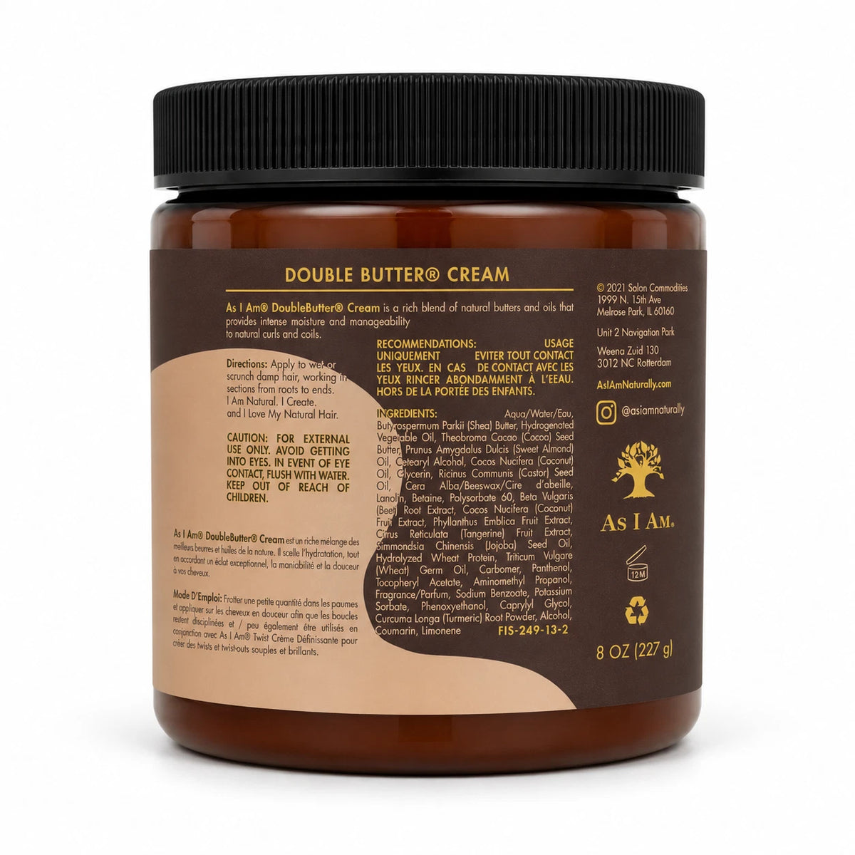 As I Am Classic Double Butter Cream 8oz