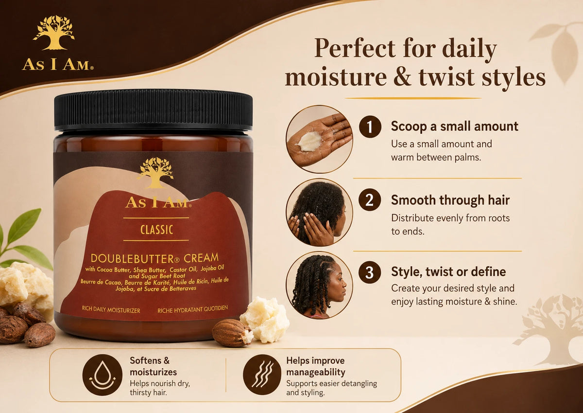 As I Am Classic Double Butter Cream 8oz