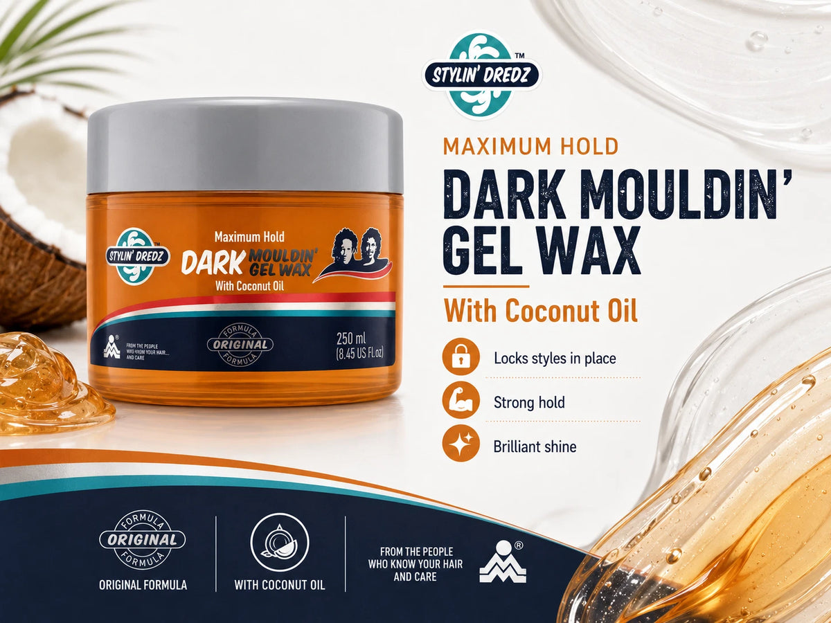 Stylin' Dredz Moulding Gel Wax Maximum Hold 250ml - Dark