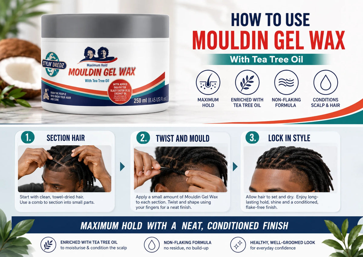 Stylin' Dredz Moulding Gel Wax Maximum Hold 250ml - Clear