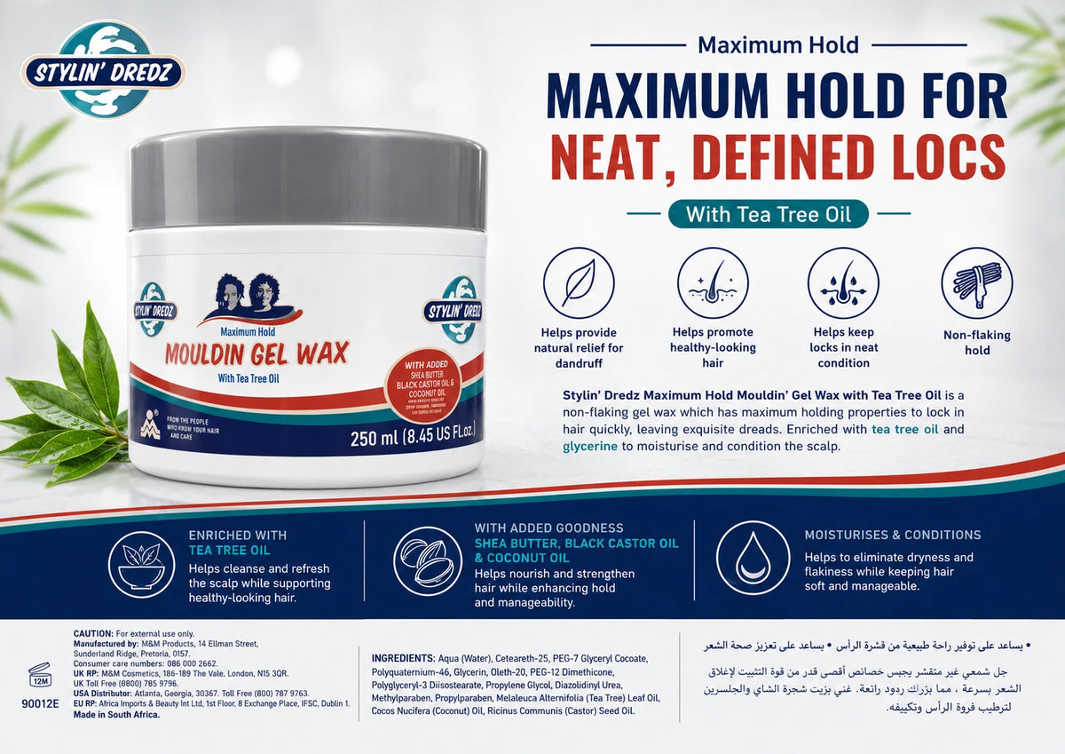 Stylin' Dredz Moulding Gel Wax Maximum Hold 250ml - Clear