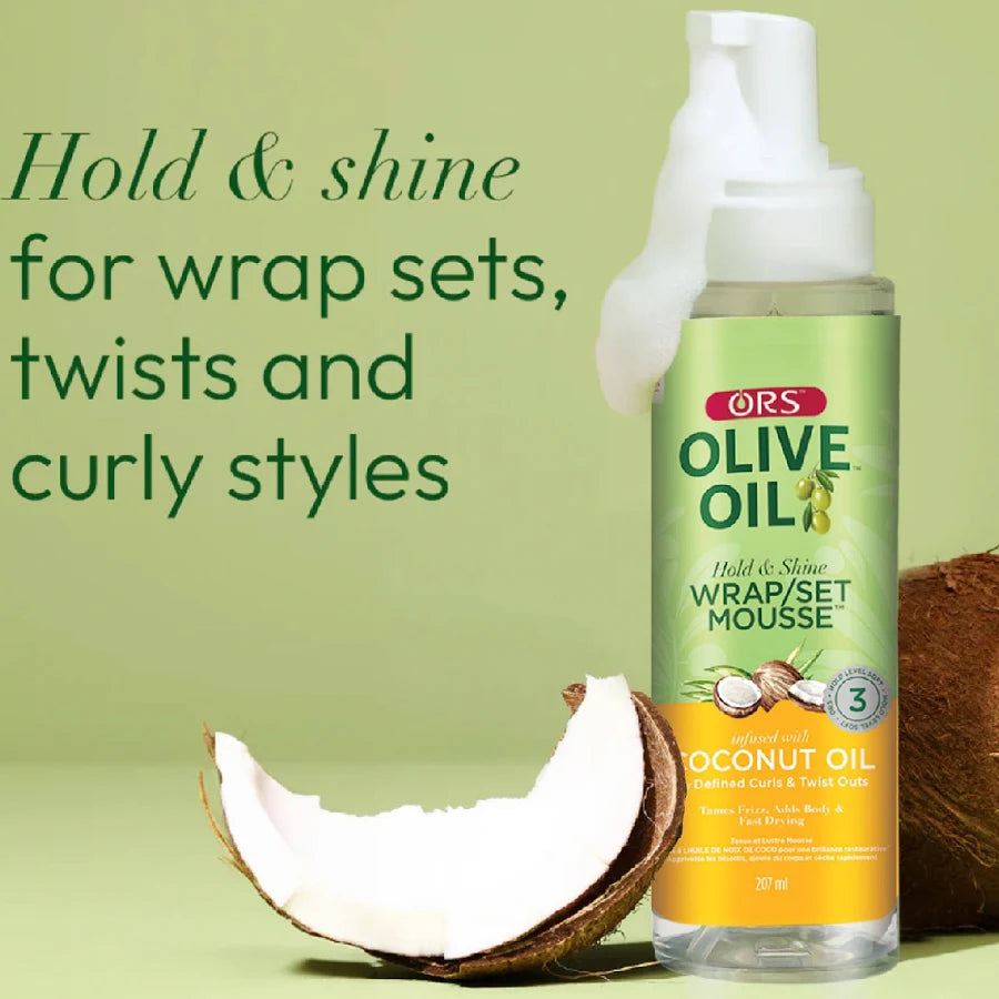 ORS Olive Oil Wrap Set Mousse with Coconut 7oz (Old Packaging)