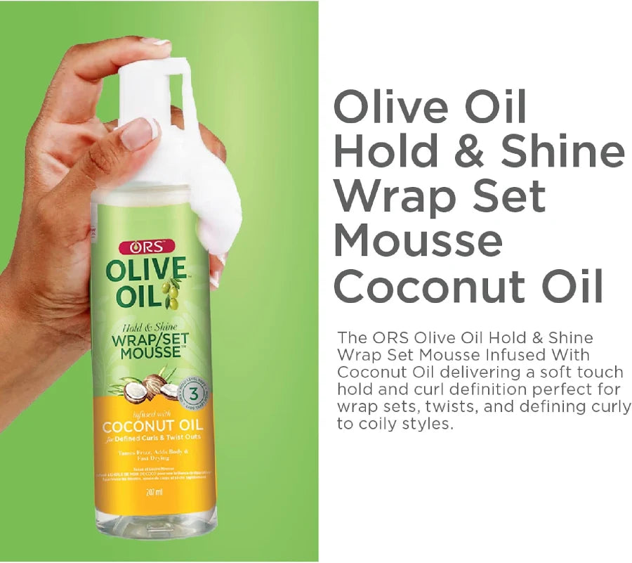 ORS Olive Oil Wrap Set Mousse with Coconut 7oz (Old Packaging)